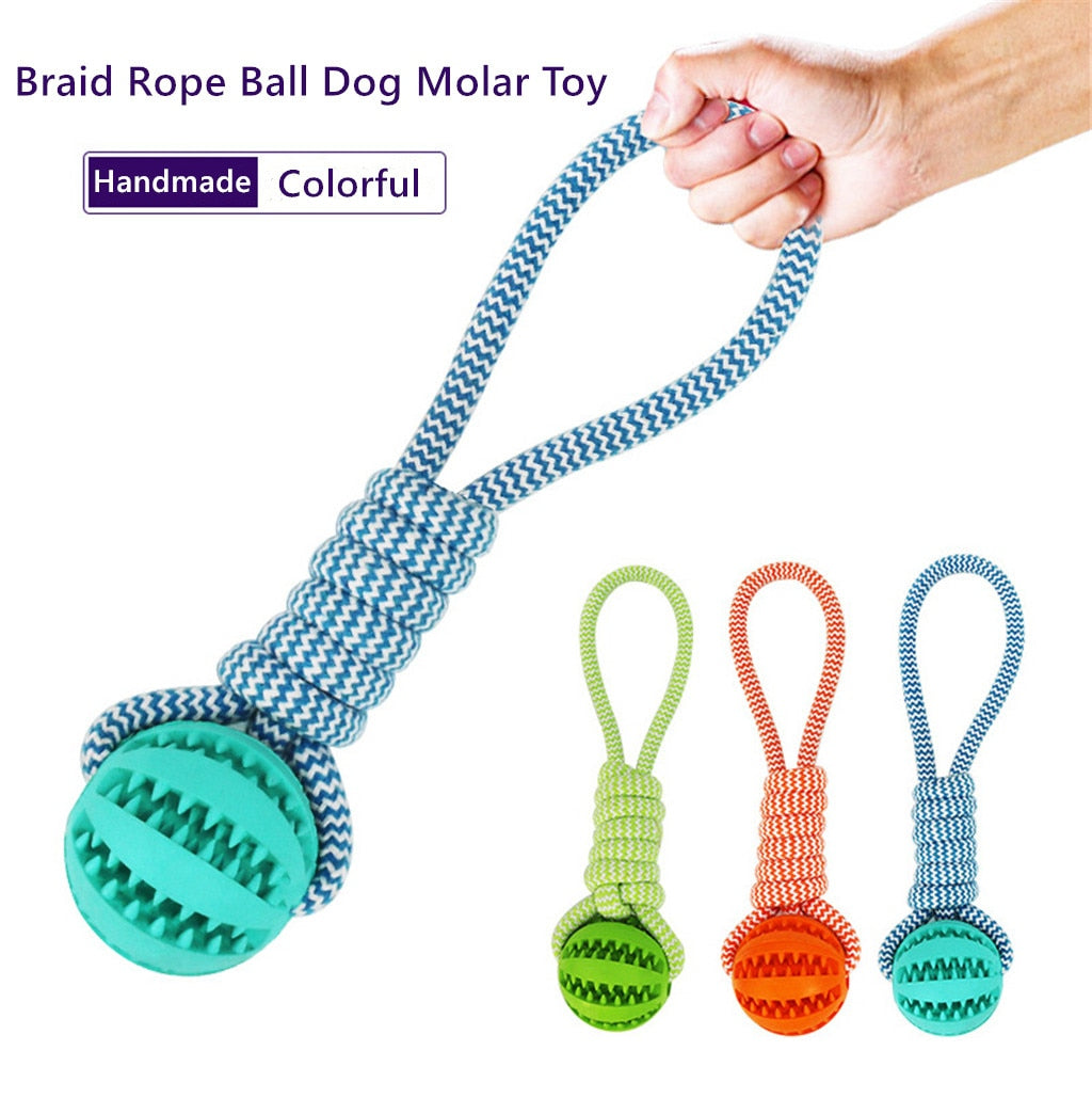 Dental Health Dog Rope Ball Toy