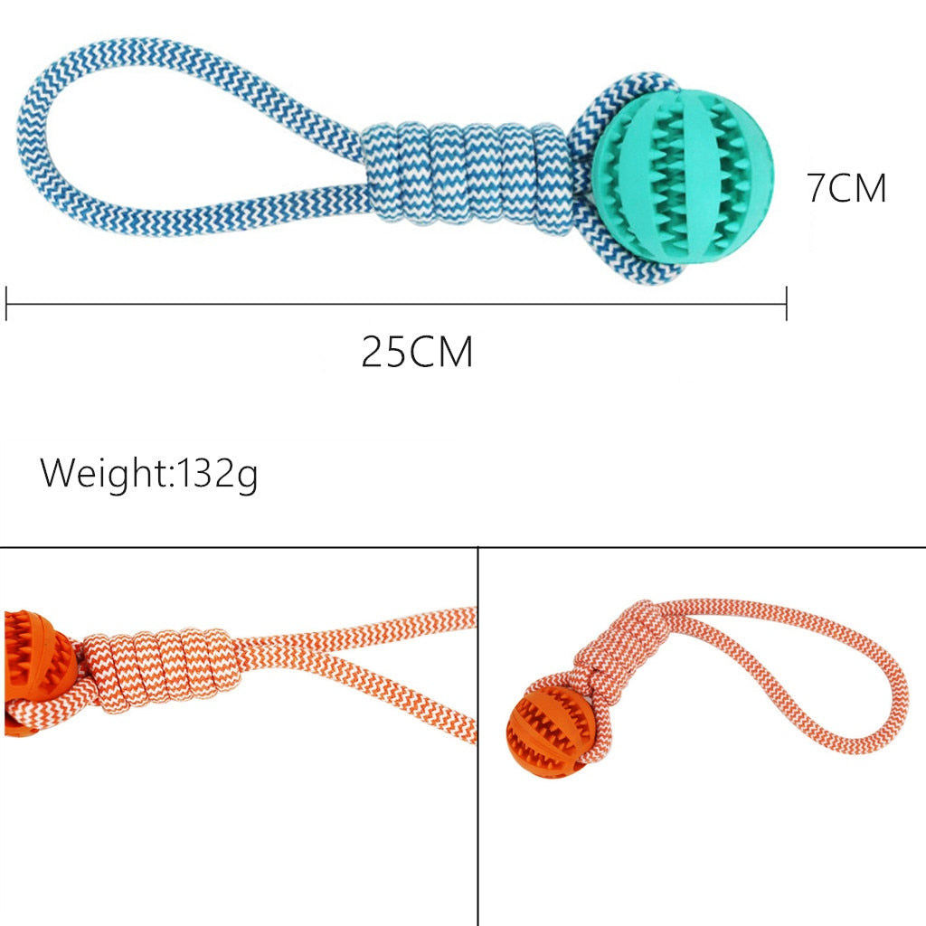 Dental Health Dog Rope Ball Toy