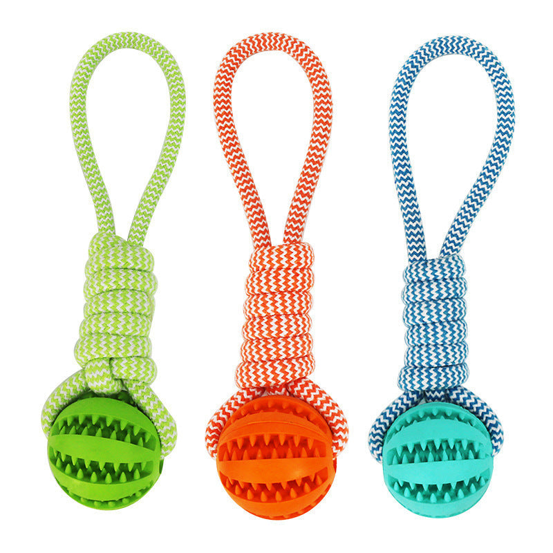 Dental Health Dog Rope Ball Toy